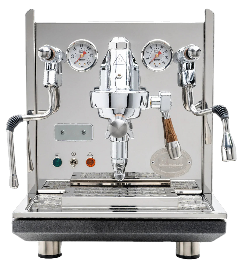 ECM Synchronika Zebra Wood and Chrome Espresso Machine | ECM Espresso Machine Collection | Shop CaffeTech | Best Espresso Machines