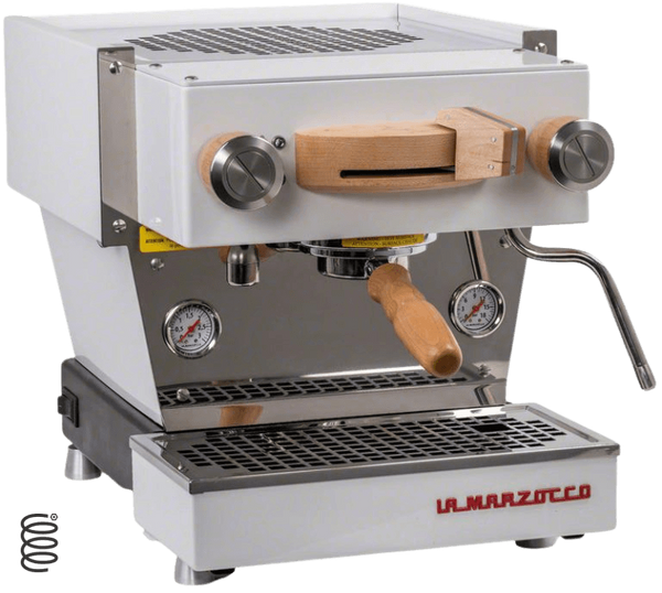 La Marzocco - Mini - Connected Espresso Machine - Caffe Tech Canada - Linea Mini - Mapple Wood - White