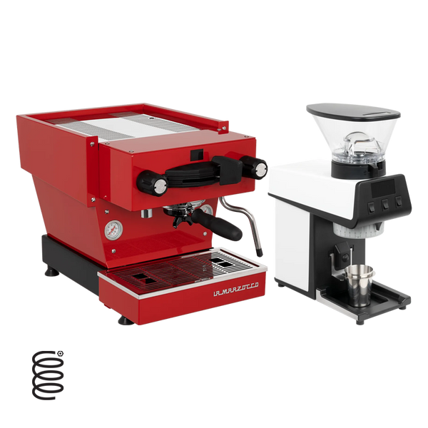 La Marzocco Linea Mini R - App Connected With PICO GRINDER BUNDLE - RED