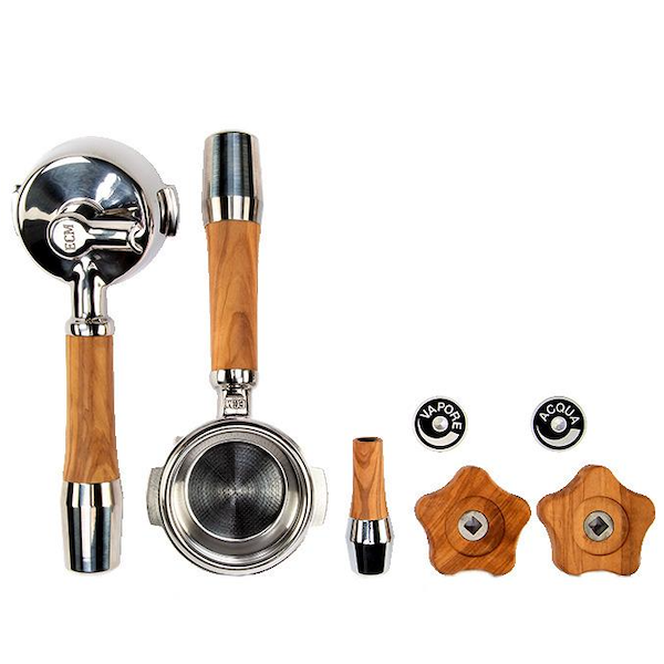 Olive Wood Accessory Kit - Rotary Style - Caffe Tech Canada