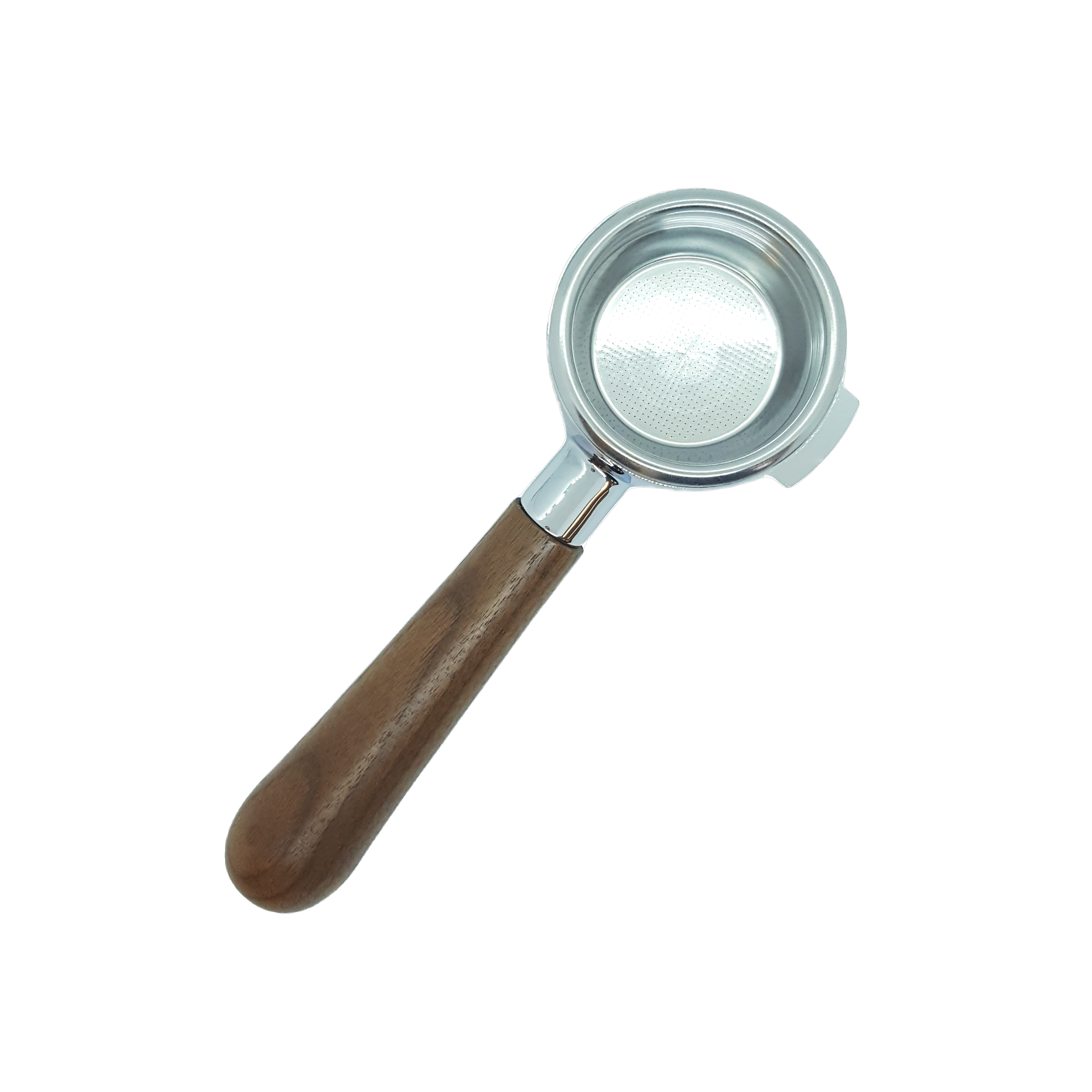 Izzo Bottomless Portafilter w/ Walnut Handle - Caffe Tech Canada