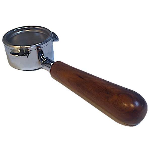 Izzo Bottomless Portafilter w/ Walnut Handle - Caffe Tech Canada