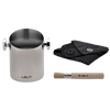 Lelit Knock Box with Cloth and Brush - Caffe Tech Canada
