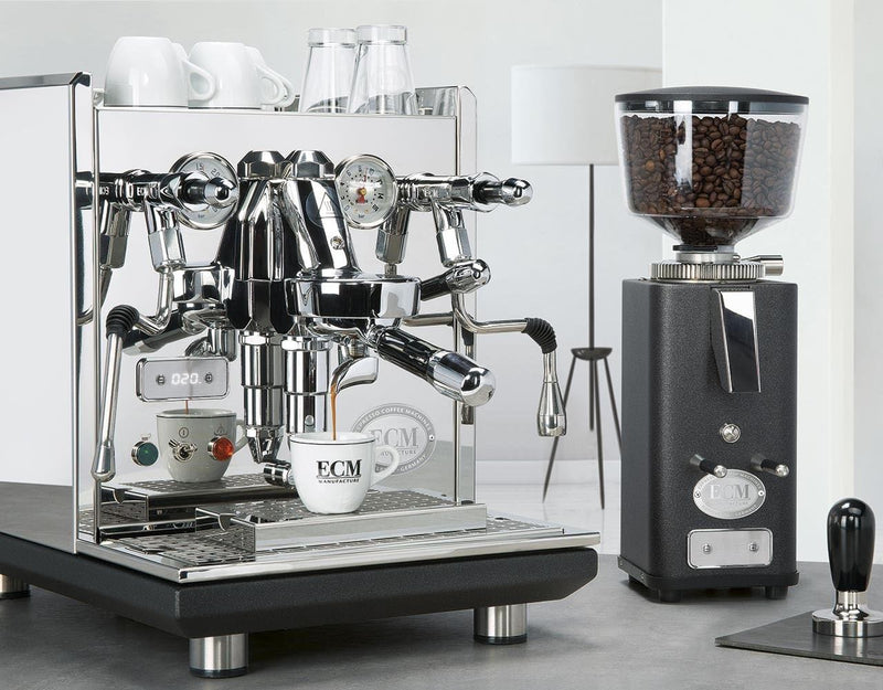 ECM Synchronika Olive Wood Espresso Machine | ECM Espresso Machine Collection | Shop CaffeTech | Best Espresso Machines