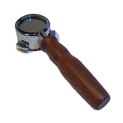 La San Marco Bottomless Portafilter with Walnut Handle - Caffe Tech Canada