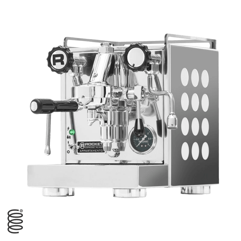 Rocket Appartamento White Stainless Steel Espresso Machine | Rocket Espresso Machine Collection | Shop CaffeTech | Best Espresso Machines