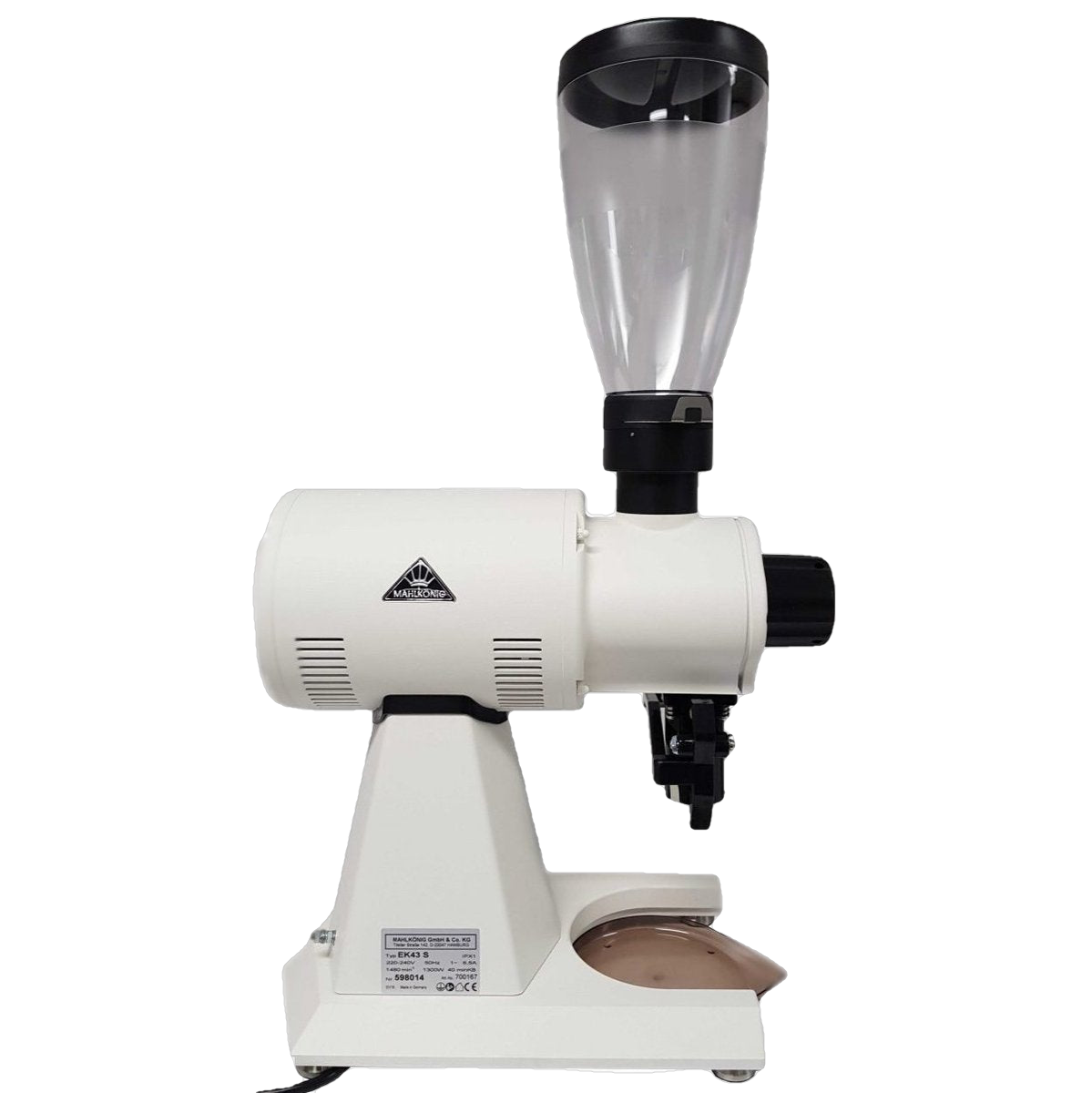 EK43s White Shop Grinder - Caffe Tech Canada