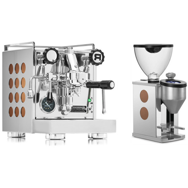 Appartamento Copper/Stainless + Faustino Copper Grinder + Get Ace coffee, No.1 and No.3 for free! - Caffe Tech Canada