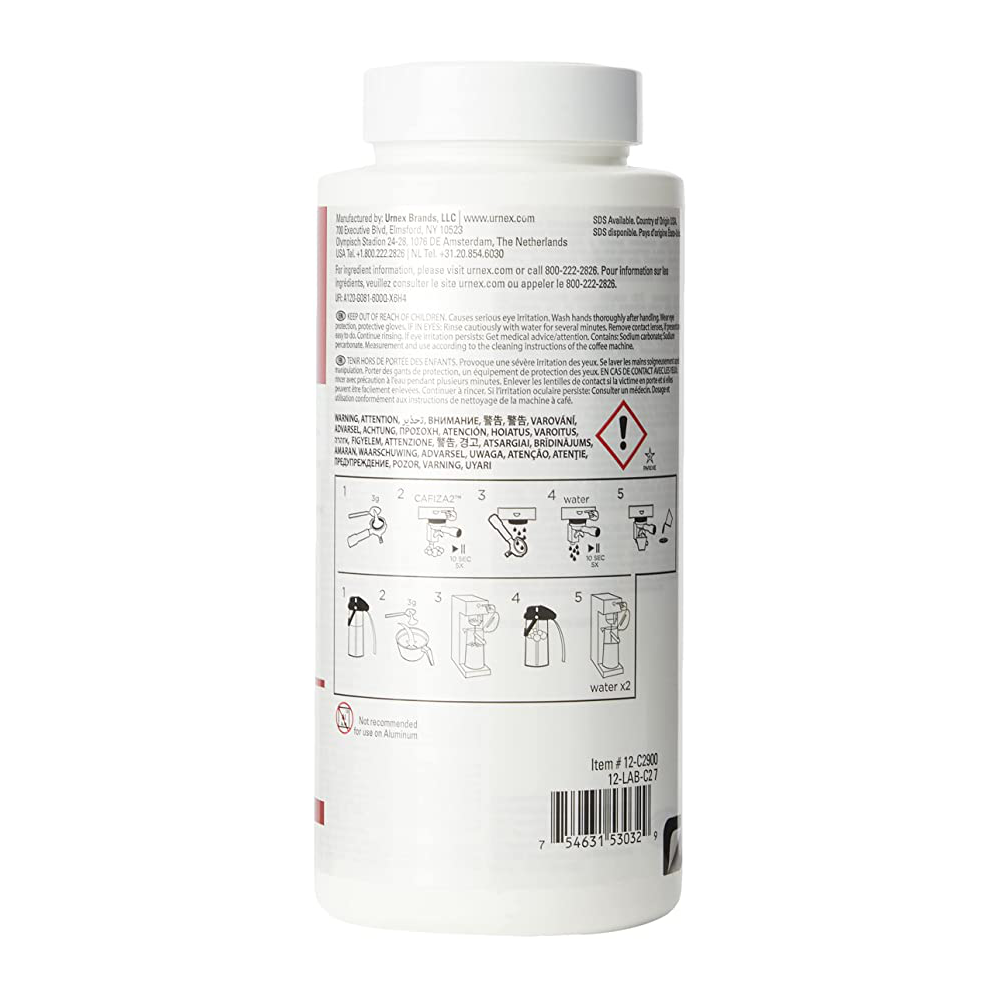 URNEX CAFIZA 2 CLEANER (900g) - Caffe Tech Canada