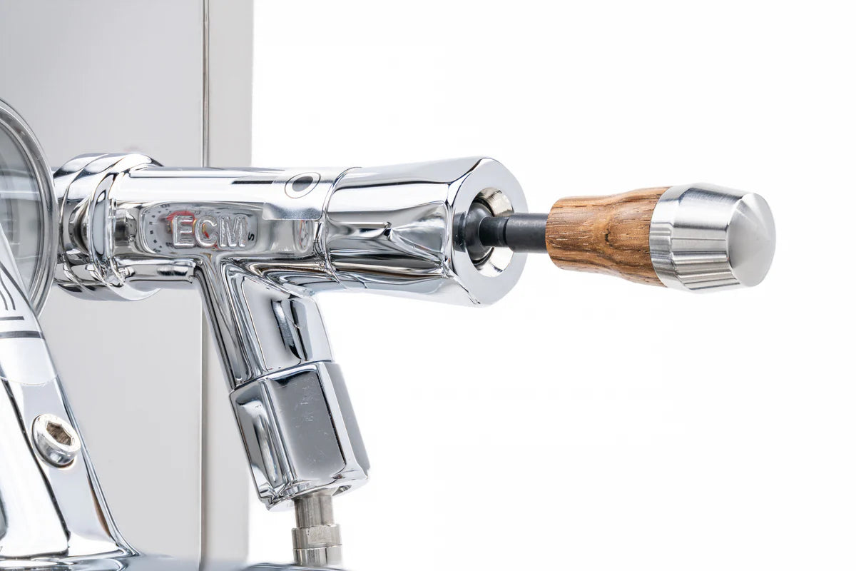 ECM Synchronika Zebra Wood and Chrome Espresso Machine | ECM Espresso Machine Collection | Shop CaffeTech | Best Espresso Machines