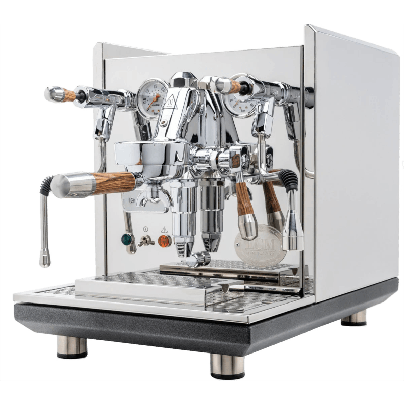 ECM Synchronika Zebra Wood and Chrome Espresso Machine | ECM Espresso Machine Collection | Shop CaffeTech | Best Espresso Machines