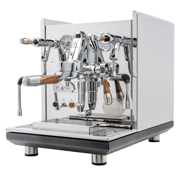 ECM Synchronika Zebra Wood and Chrome Espresso Machine | ECM Espresso Machine Collection | Shop CaffeTech | Best Espresso Machines