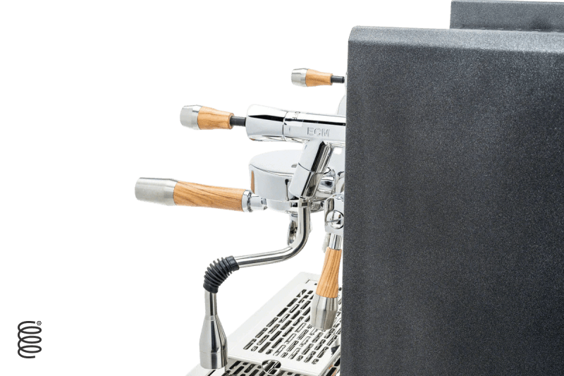 ECM Synchronika Olive Wood and Anthracite Espresso Machine | ECM Espresso Machine Collection | Shop CaffeTech | Best Espresso Machines