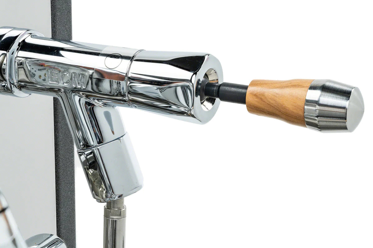 ECM Synchronika Olive Wood and Anthracite Espresso Machine | ECM Espresso Machine Collection | Shop CaffeTech | Best Espresso Machines