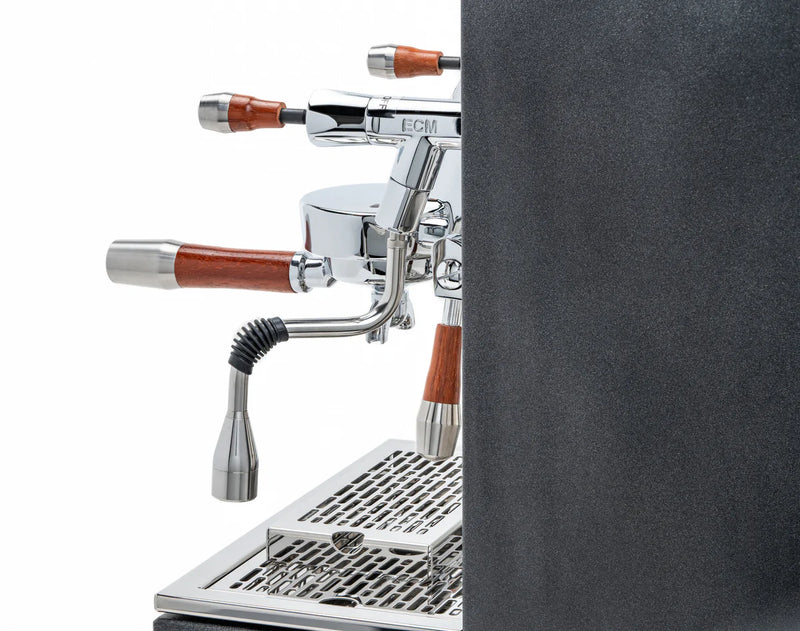 ECM Synchronika Paduak Wood and Anthracite Espresso Machine | ECM Espresso Machine Collection | Shop CaffeTech | Best Espresso Machines