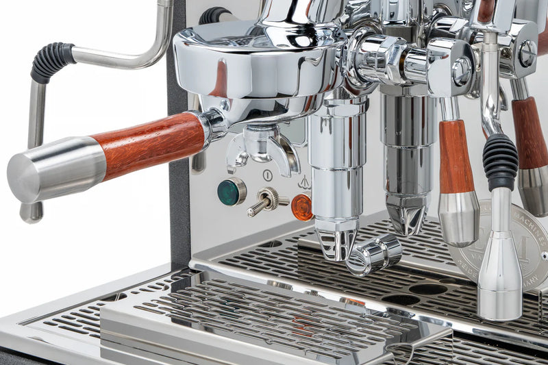 ECM Synchronika Paduak Wood and Anthracite Espresso Machine | ECM Espresso Machine Collection | Shop CaffeTech | Best Espresso Machines