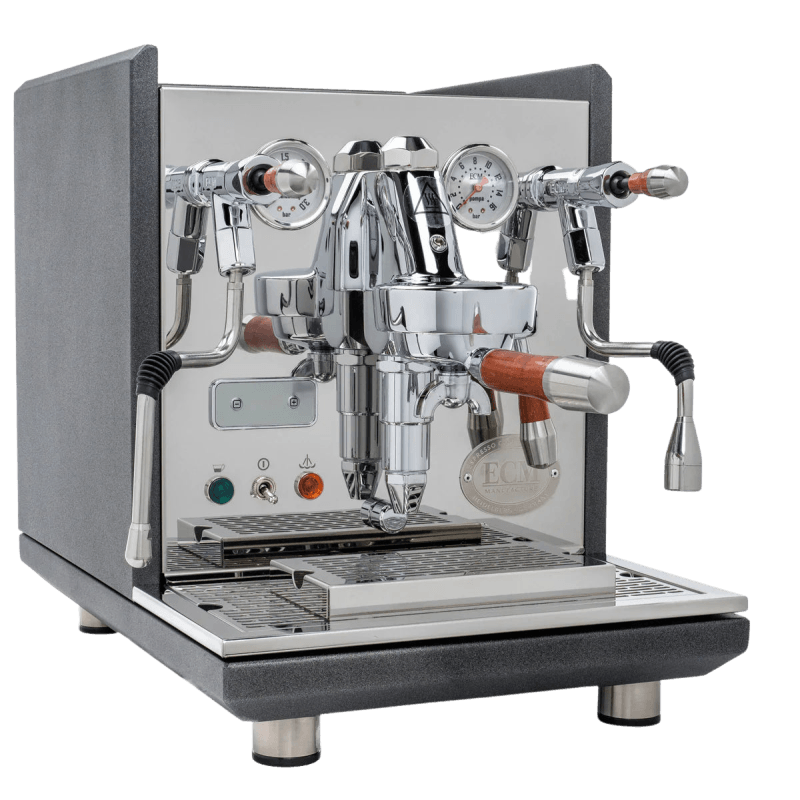 ECM Synchronika Paduak Wood and Anthracite Espresso Machine | ECM Espresso Machine Collection | Shop CaffeTech | Best Espresso Machines