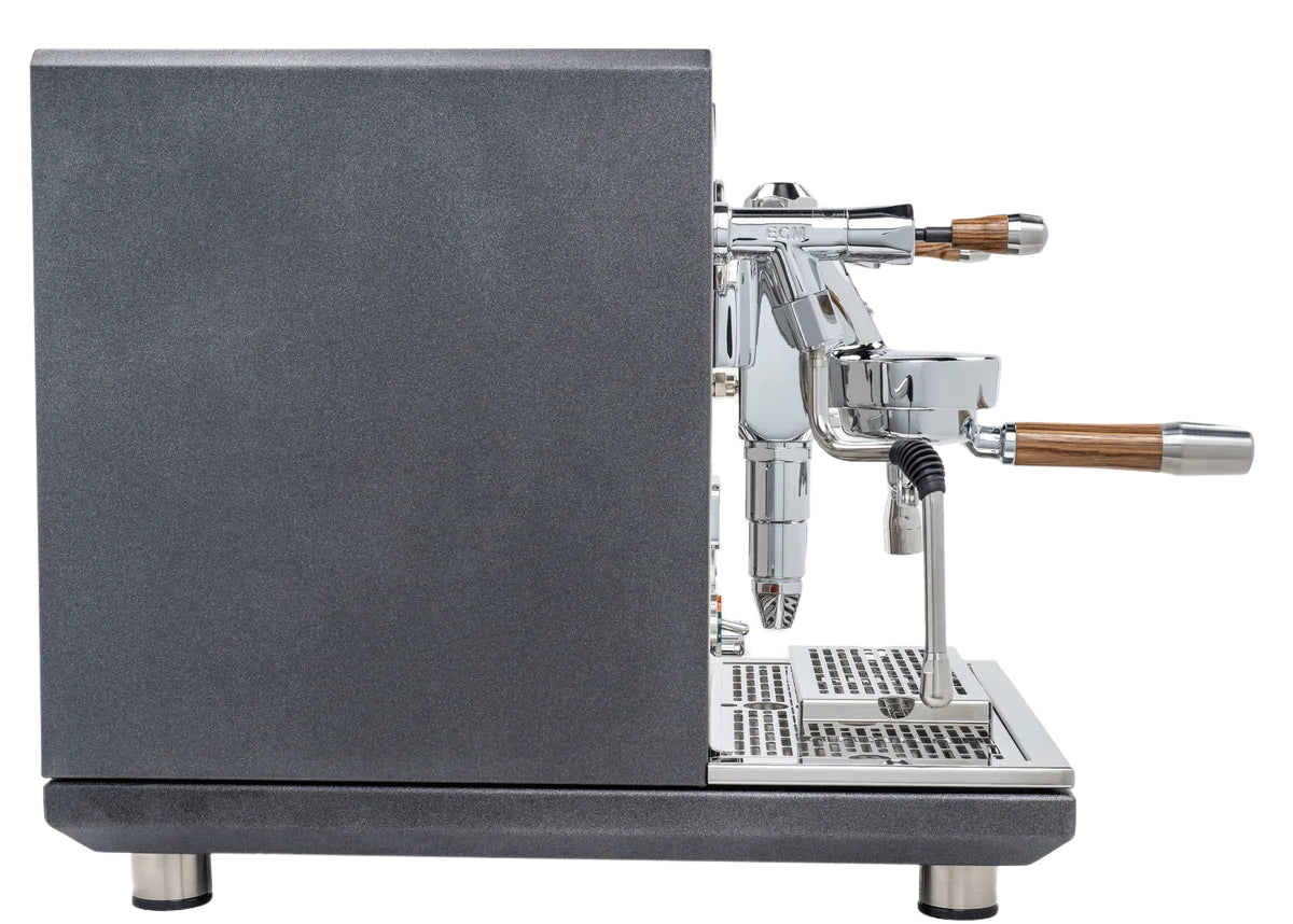 ECM Synchronika Zebra Wood and Anthracite Espresso Machine | ECM Espresso Machine Collection | Shop CaffeTech | Best Espresso Machines