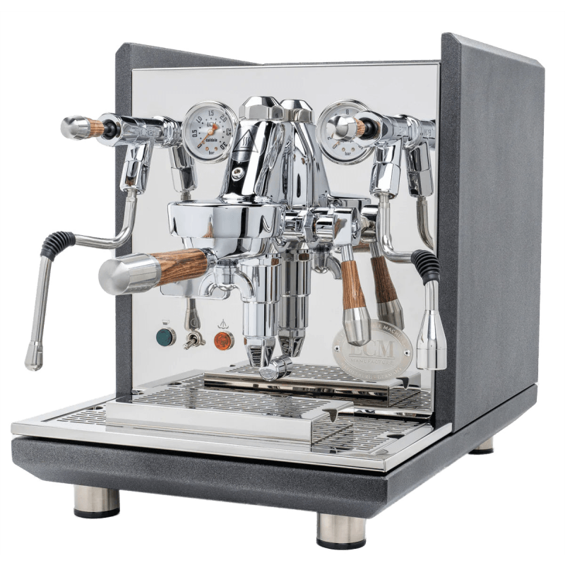 ECM Synchronika Zebra Wood and Anthracite Espresso Machine | ECM Espresso Machine Collection | Shop CaffeTech | Best Espresso Machines