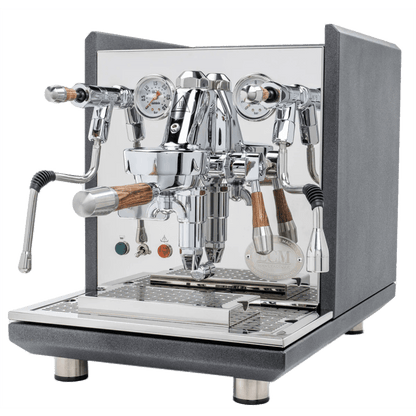 ECM Synchronika Zebra Wood and Anthracite Espresso Machine | ECM Espresso Machine Collection | Shop CaffeTech | Best Espresso Machines