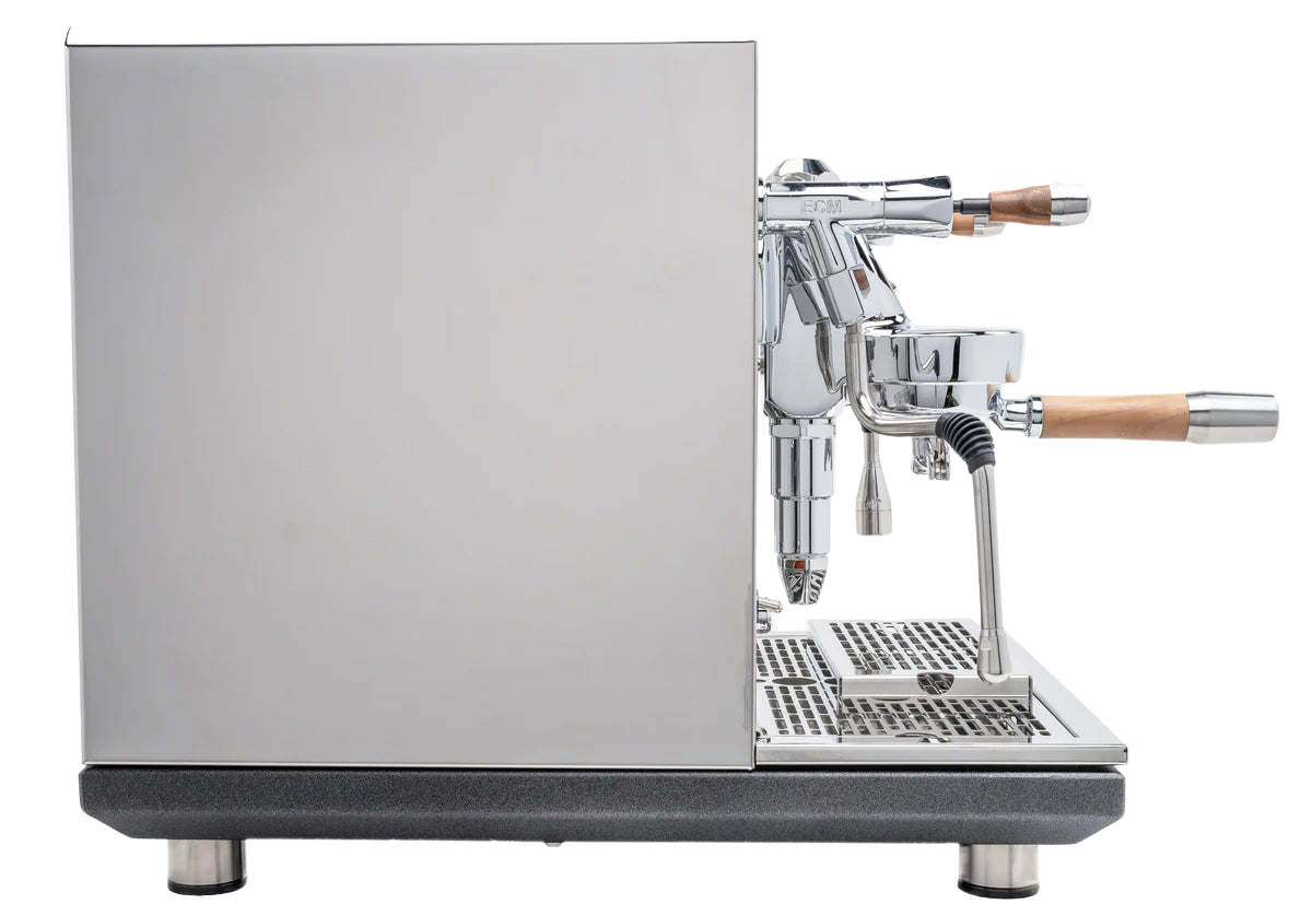 ECM Synchronika Walnut Wood and Chrome Espresso Machine | ECM Espresso Machine Collection | Shop CaffeTech | Best Espresso Machines